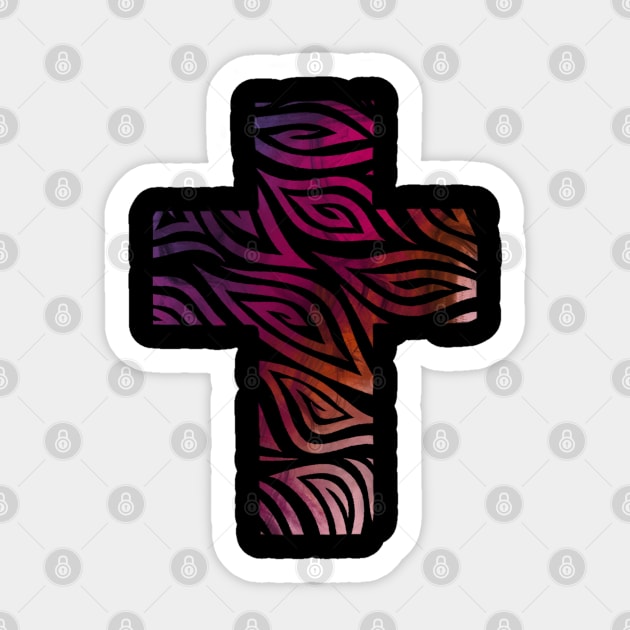 Painted Cross Sticker by Bluefire